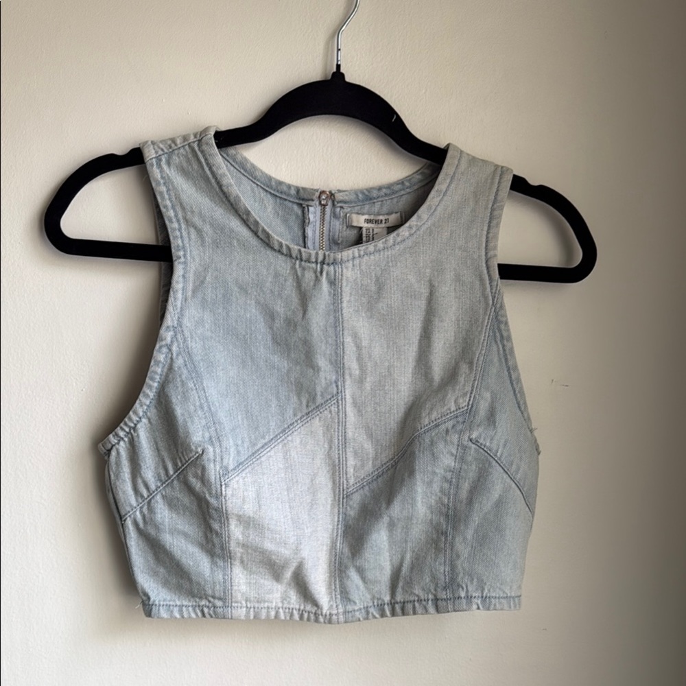 Forever 21 Denim Crop Top
